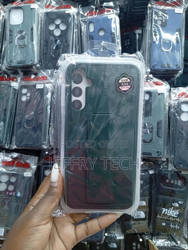 Samsung Galaxy A34 Protective Case With a Magnetic Kickstand