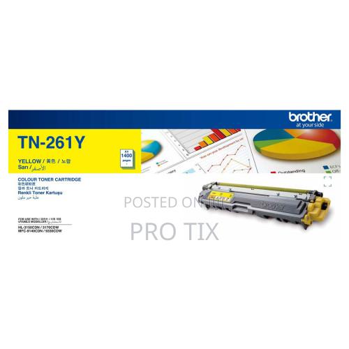 Brother Tn-261y Yellow Toner Cartridge Original 1400 Pages