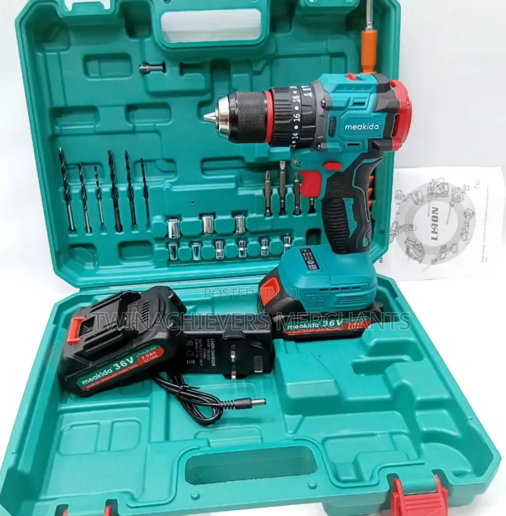 Brushless Cordless/Rechargeable Drill 36v(Meakida)