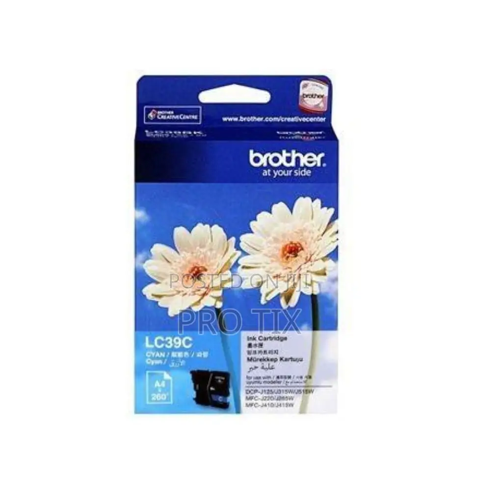 Brother Lc39c Cyan Ink Cartridge Original 260 Pages