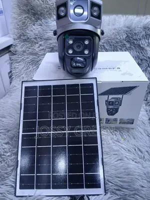 Wifi Solar Powered 2lens Camera Home Business Survelliance