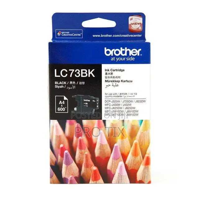 Brother Lc73bk Black Ink Cartridge Original 600 Pages
