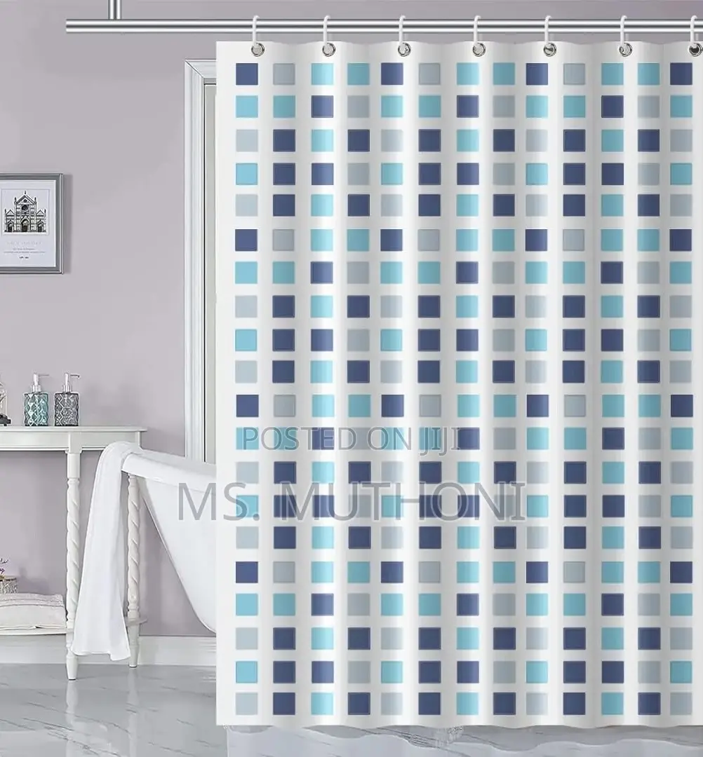 Privacy Waterproof Shower Curtains With Hooks