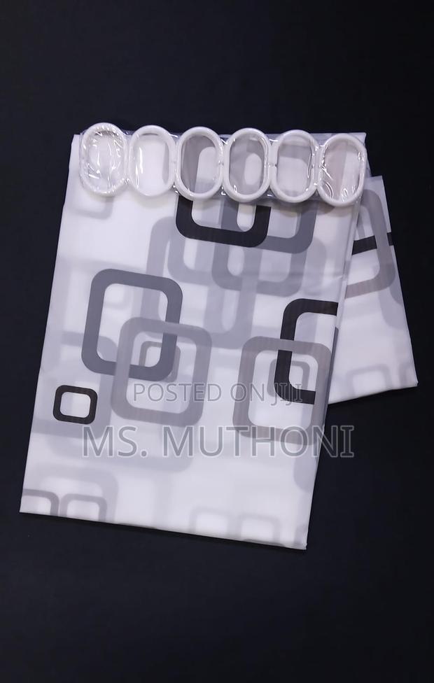 Privacy Waterproof Shower Curtains With Hooks - thumbnail 2