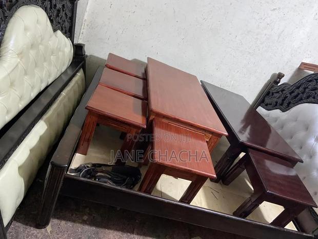 Mahogany Table And Four Stools