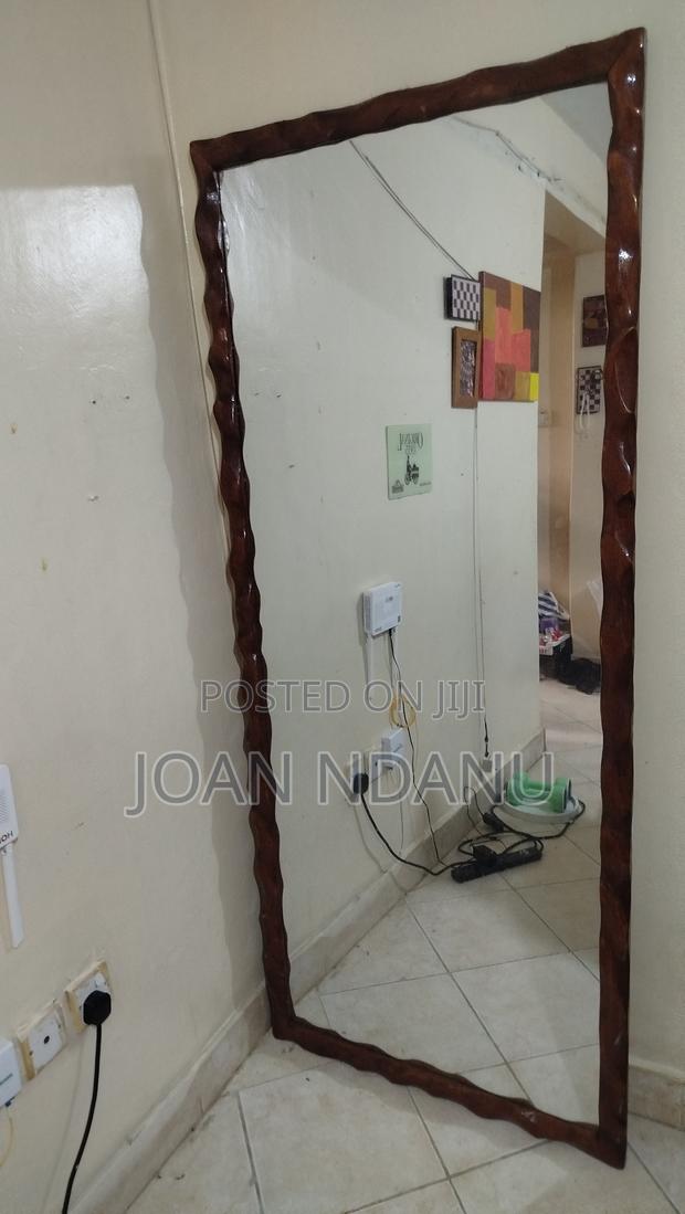 Mirror With Wooden Frame - thumbnail 2