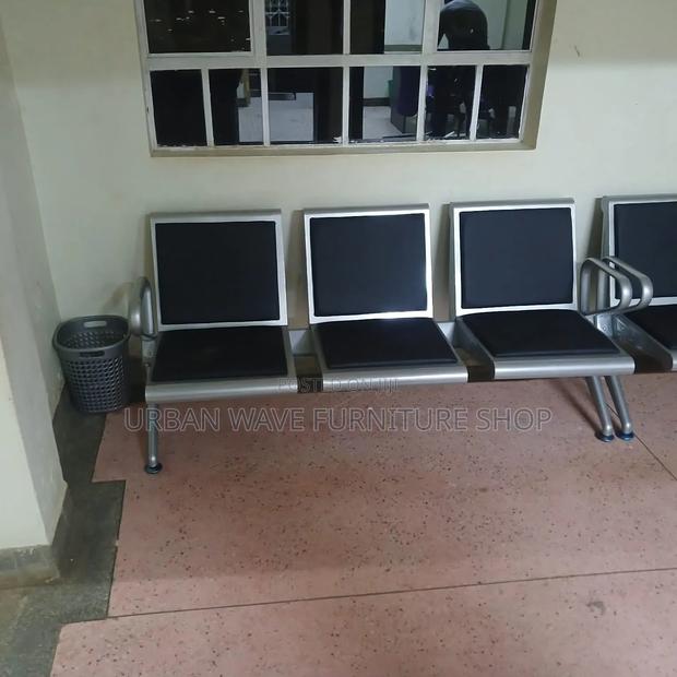 3 Seater Black Airport Chair
