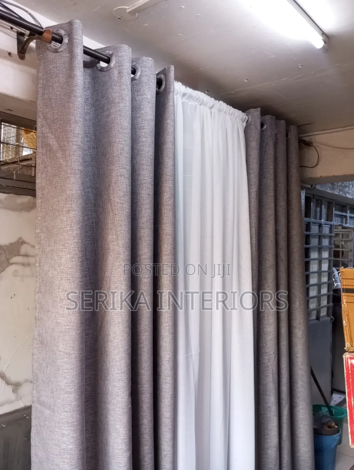 Light Grey Beautiful Curtains Curtains Environmental Friendly