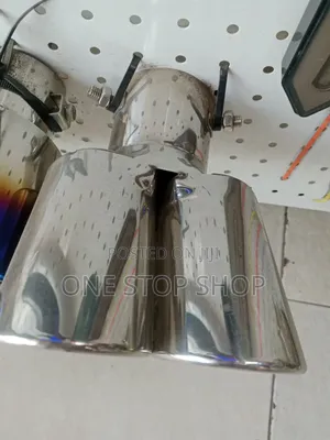 Silver High End Customized Look Double Exhaust Tip