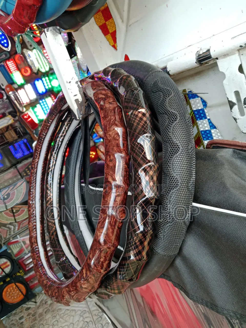 Different Designs Steering Wheel Cover Snake/Wood Grain Pattern