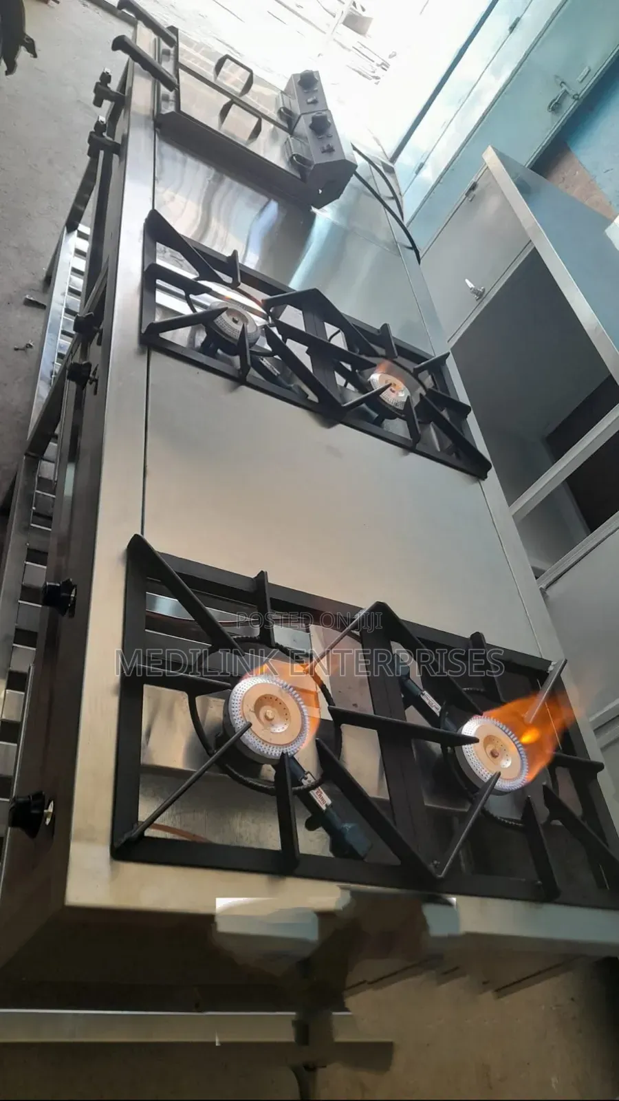 Modern Stainless Steel Commercial Kitchen Cooking Unit