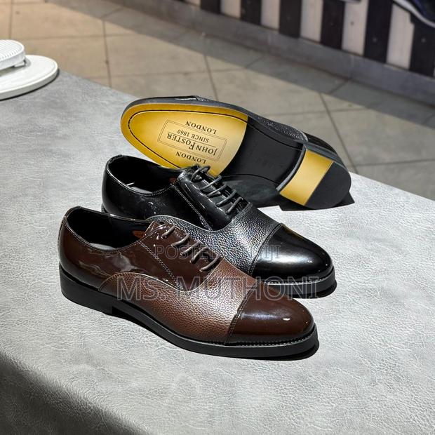 Textured Leather and Patent Leather John Foster Officials Size 40-46