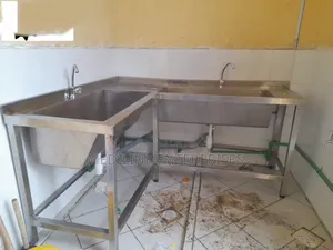 Customized L-shaped Laundry Sink Ss 304