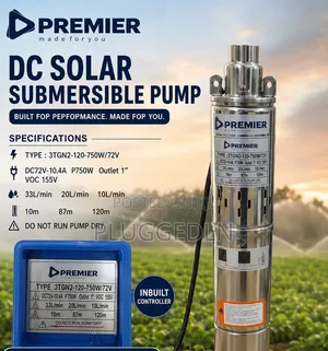 Premier Dc Solar Brushless Submersible Pump (72v 750w 120m).