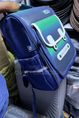 Blue Kids Box School Bags Backpacks for Grade 1 to 5