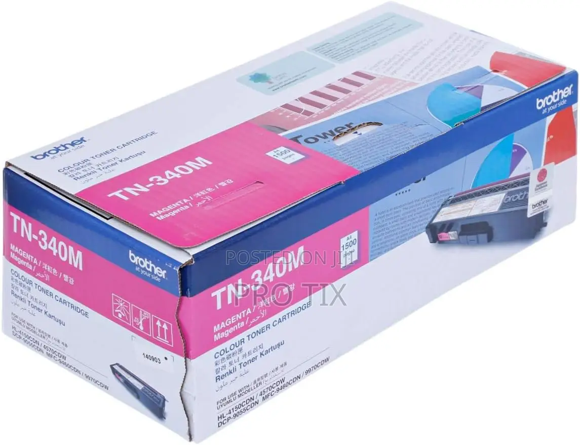Brother Tn-340m Magenta Toner Cartridge 1500 Pages