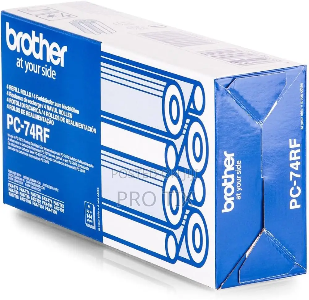 Brother Pc74 Fax Roll Refill Thermal Ribbon 144 Pages