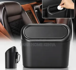 Car Trash Can With Auto Rebound Push Lid
