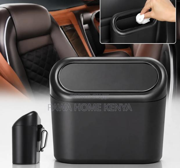 Car Trash Can With Auto Rebound Push Lid