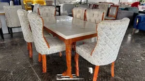 Upholstered Leon Design 6 Seater Dinning Table Set