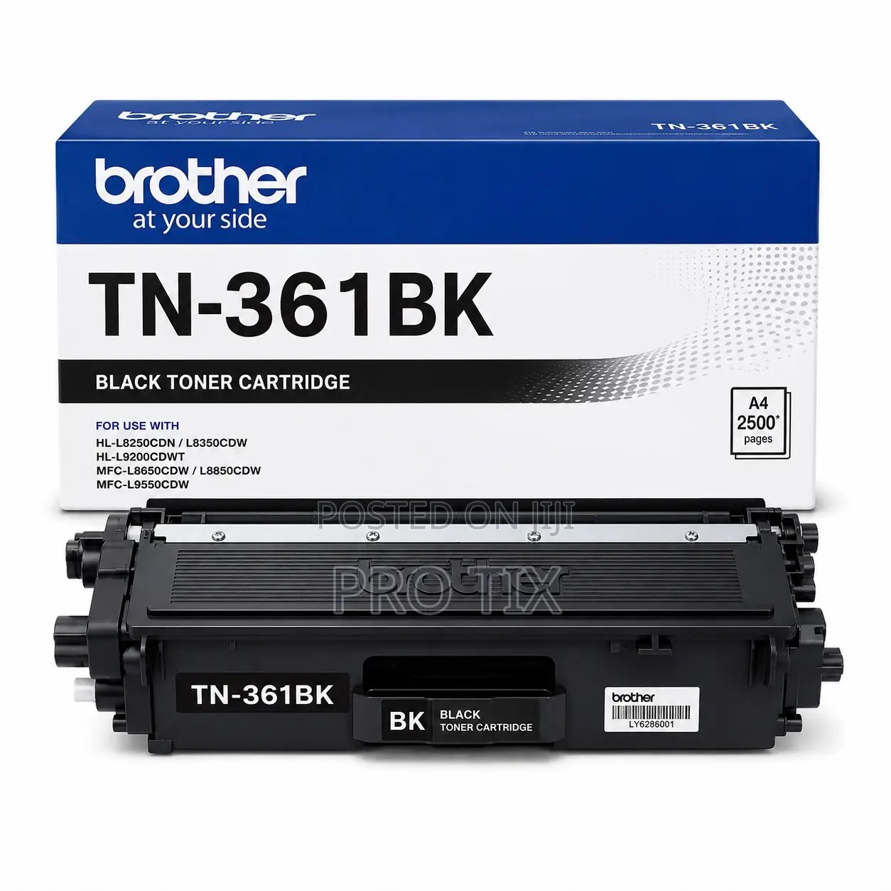 Brother Tn-361bk Black Toner Cartridge 2500 Pages