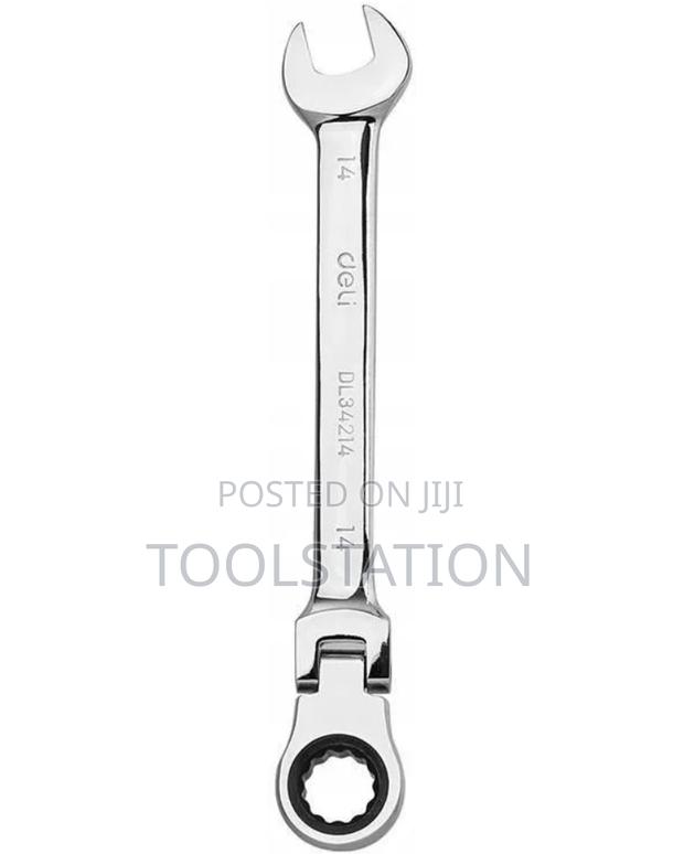8 PCS Ratchet Dual-Use Spanner Set With Adjustable End Edl140208t - thumbnail 2