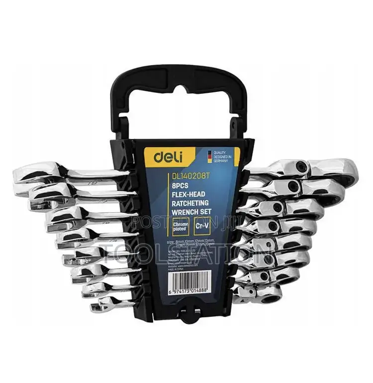 8 PCS Ratchet Dual-Use Spanner Set With Adjustable End Edl140208t