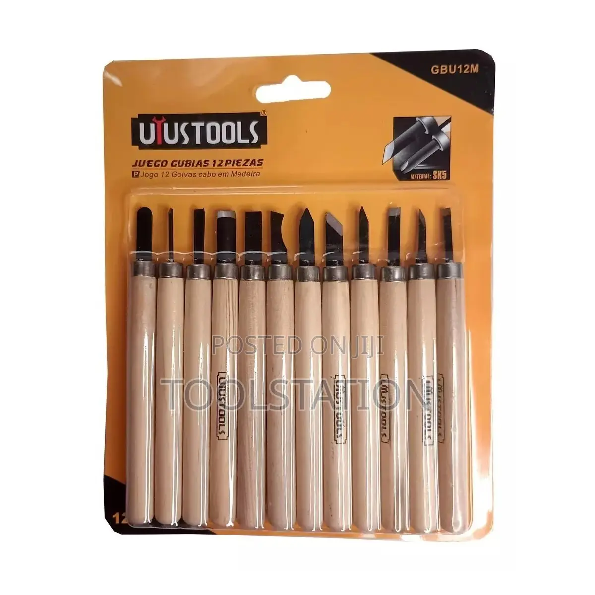 12 Piece Wood Carving Chisel Set Wood Handle High Quality Gbu12m