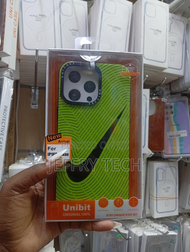 Unibit iPhone 16 Pro Max Phone Case a Green Neon Design With a Nike