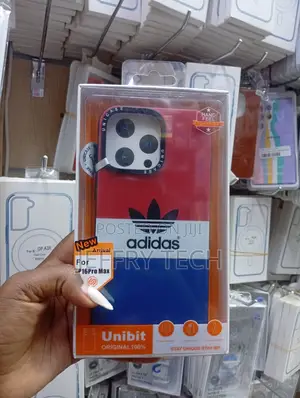 Adidas Branded Case for the iPhone 16 Pro Max.