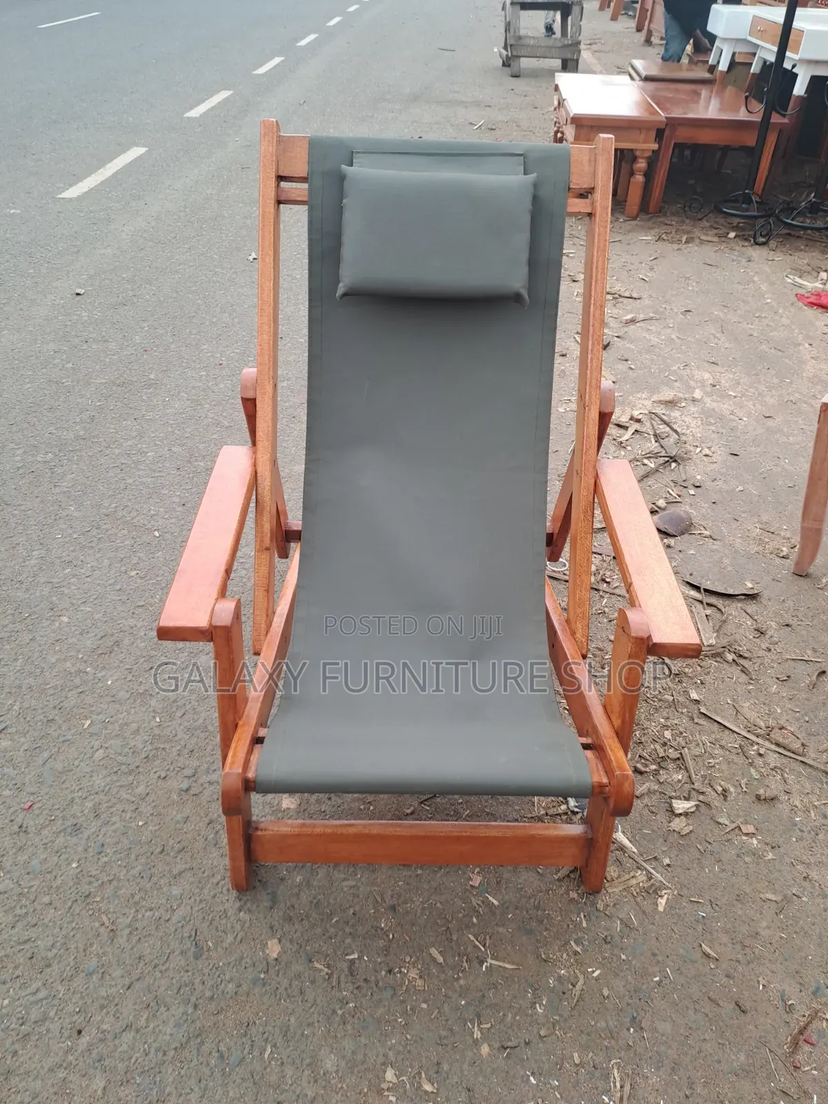 Sunlouge Wooden Recliner Deckchair -KSH 6500