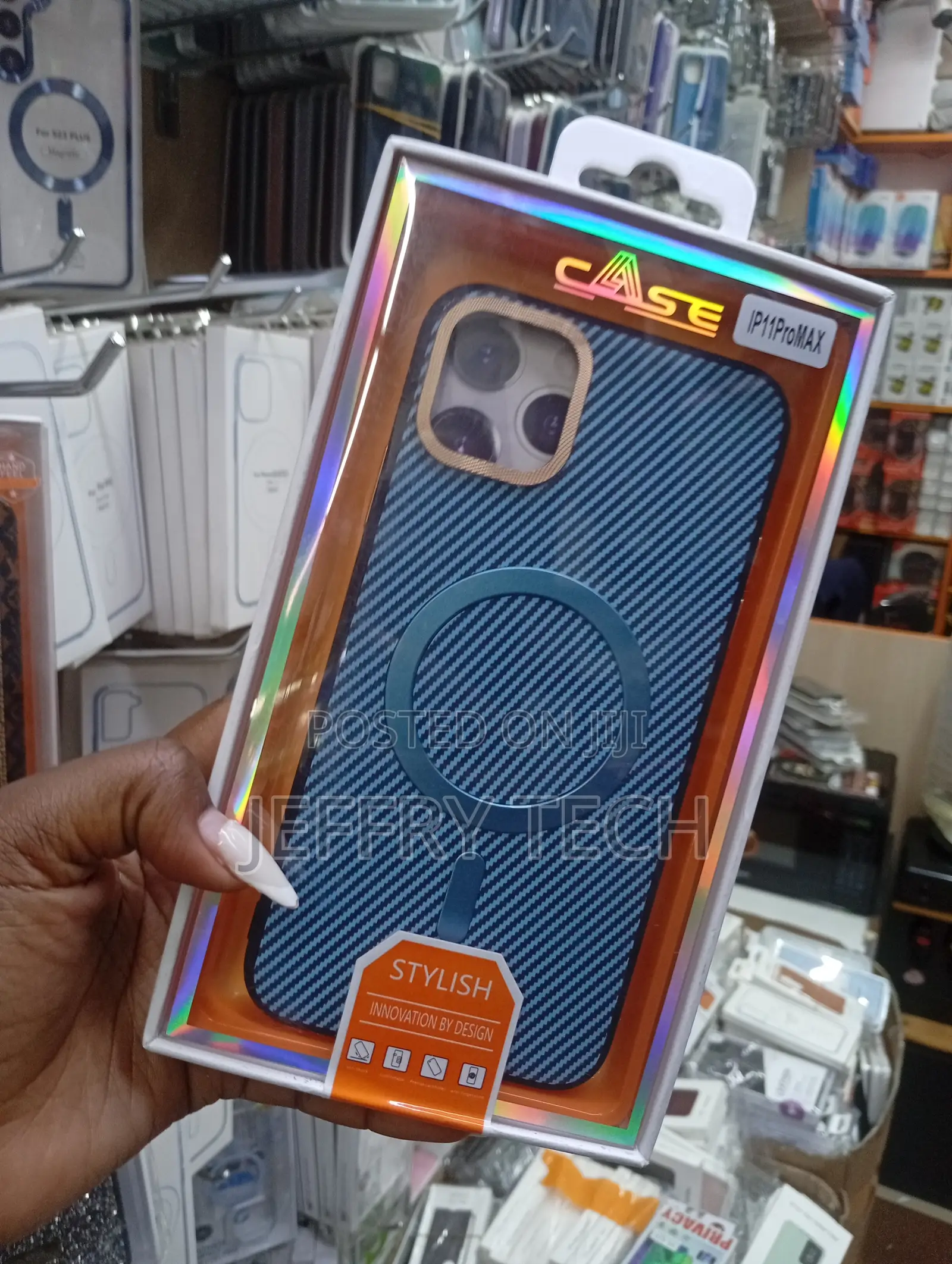 Zenzah Branded, Blue iPhone 13 Pro Max Phone Case .
