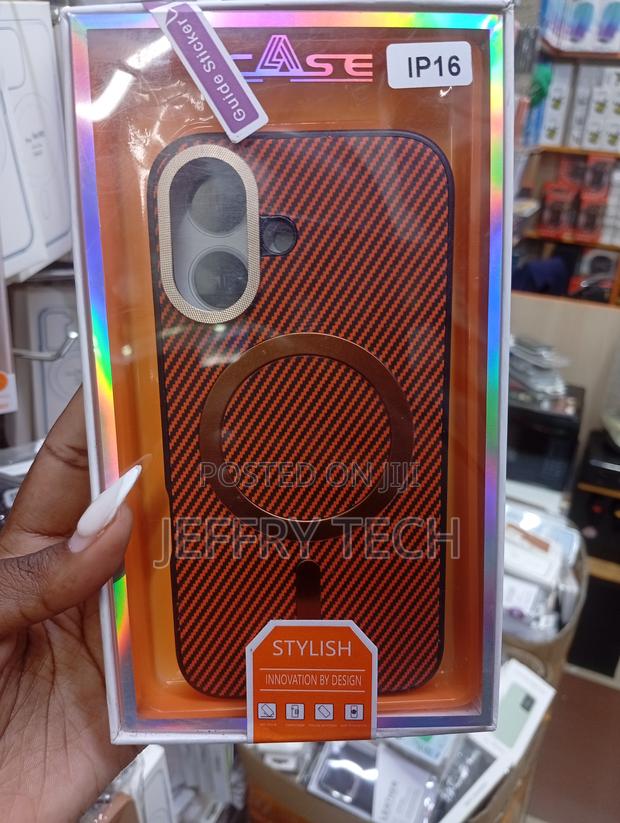 iPhone 16 Premium Carbon Back Cover With Soft Cloth Inside .