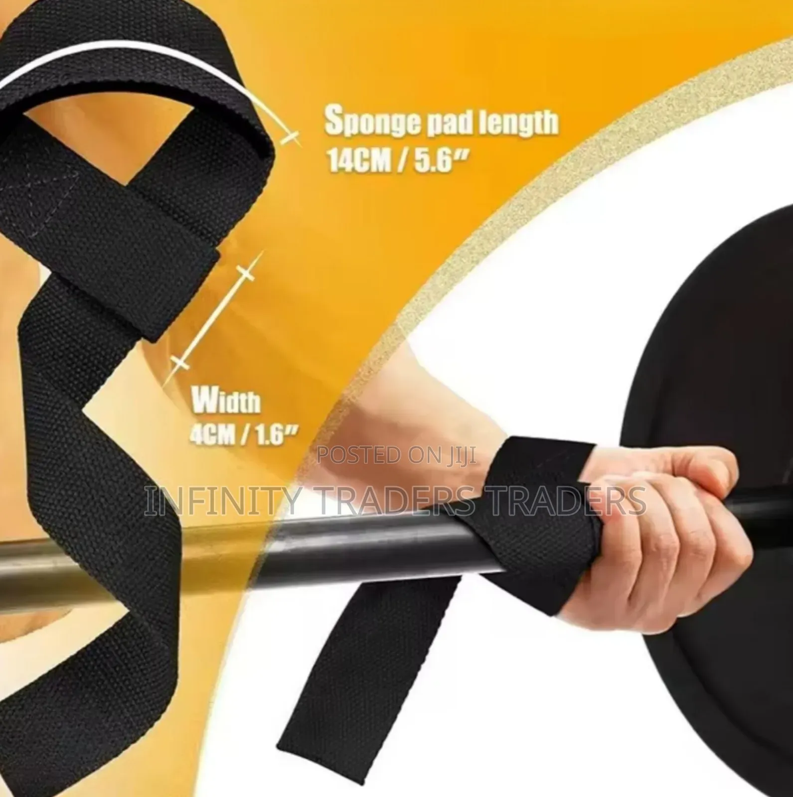 2pcs Weightlifting Straps Anti-Slip Silicone