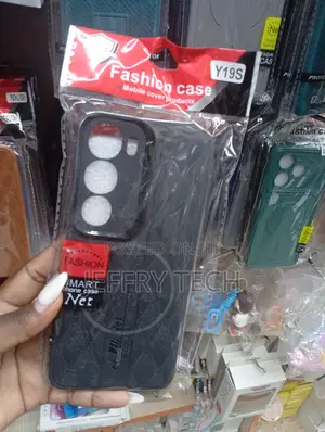 Black Dotted Soft Silicone Phone Case Designed for the Vivo Y19s
