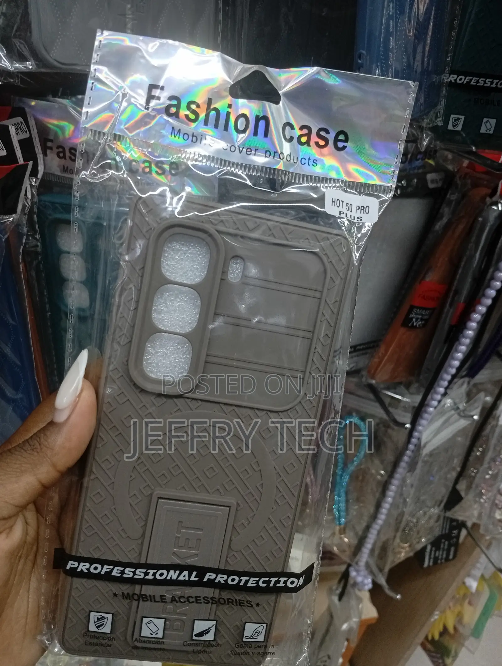 Brown "Fashion Case" Mobile Cover for the Infinix Hot 50 Pro Plus