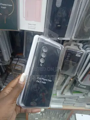 Leather-Style Kickstand Case for a Samsung Galaxy Z Fold4 Smartphone.