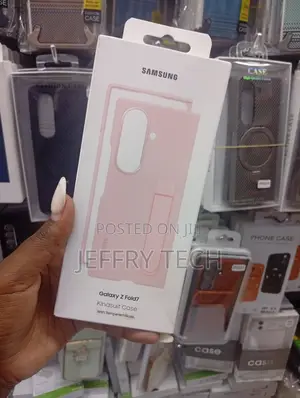Pink Samsung Galaxy Z Fold7 Kindsuit Case With a Built-in Stand