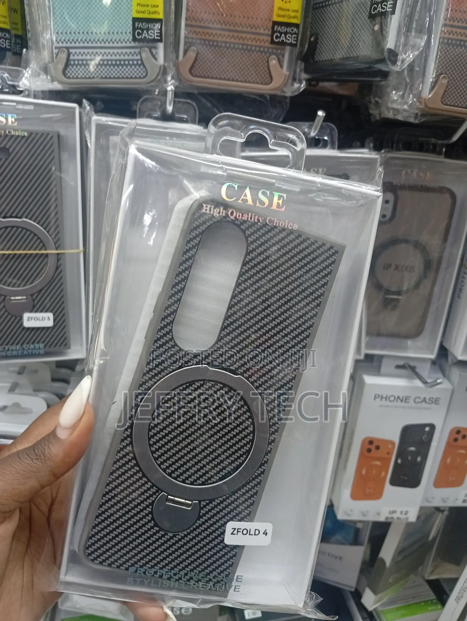 These Are Magnetic Carbon Fiber Cases for the Samsung Galaxy Z Fold 4.
