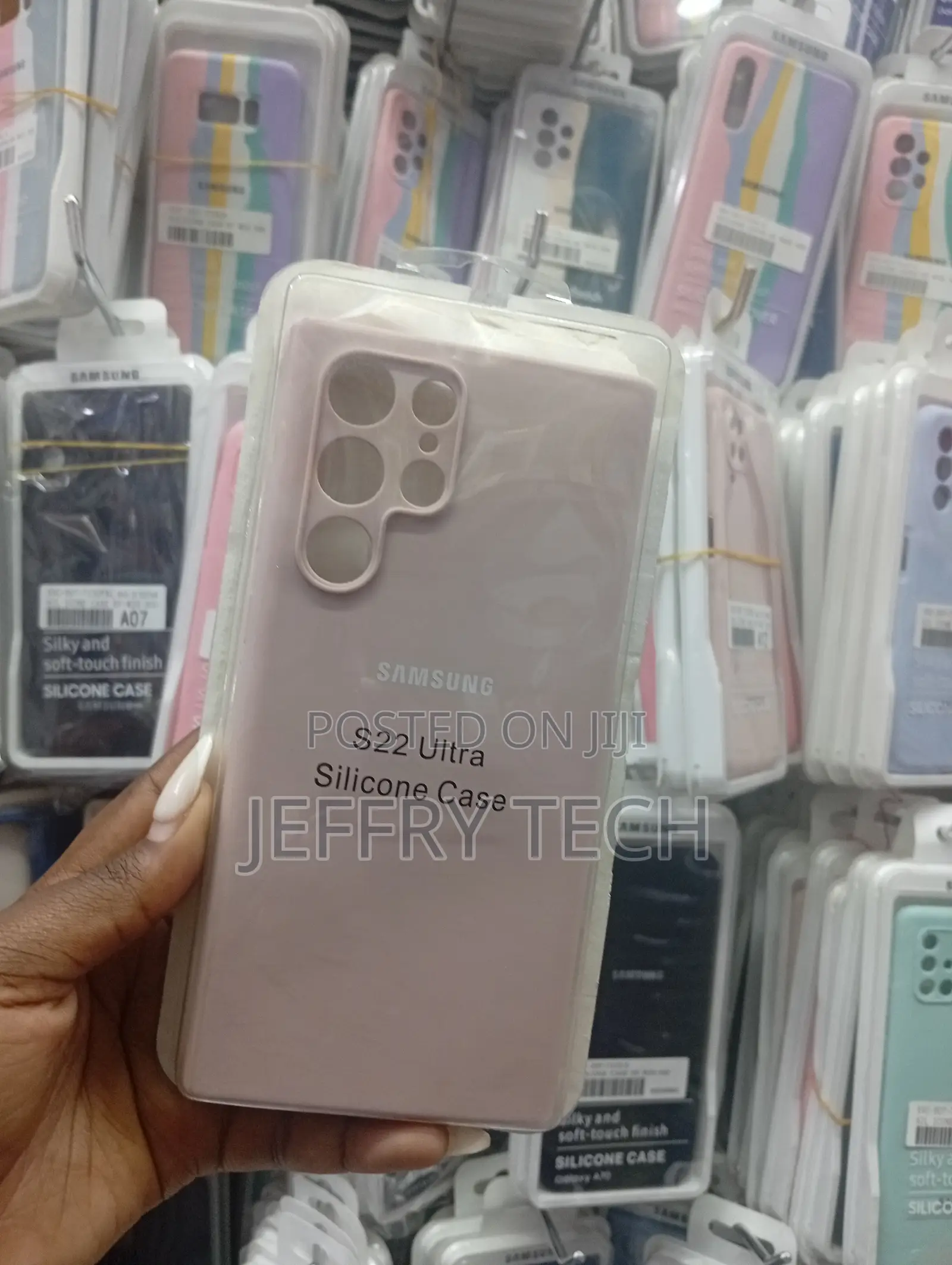 Pink Samsung Galaxy S22 Ultra Silicone Case With a Silky, Soft-Touch