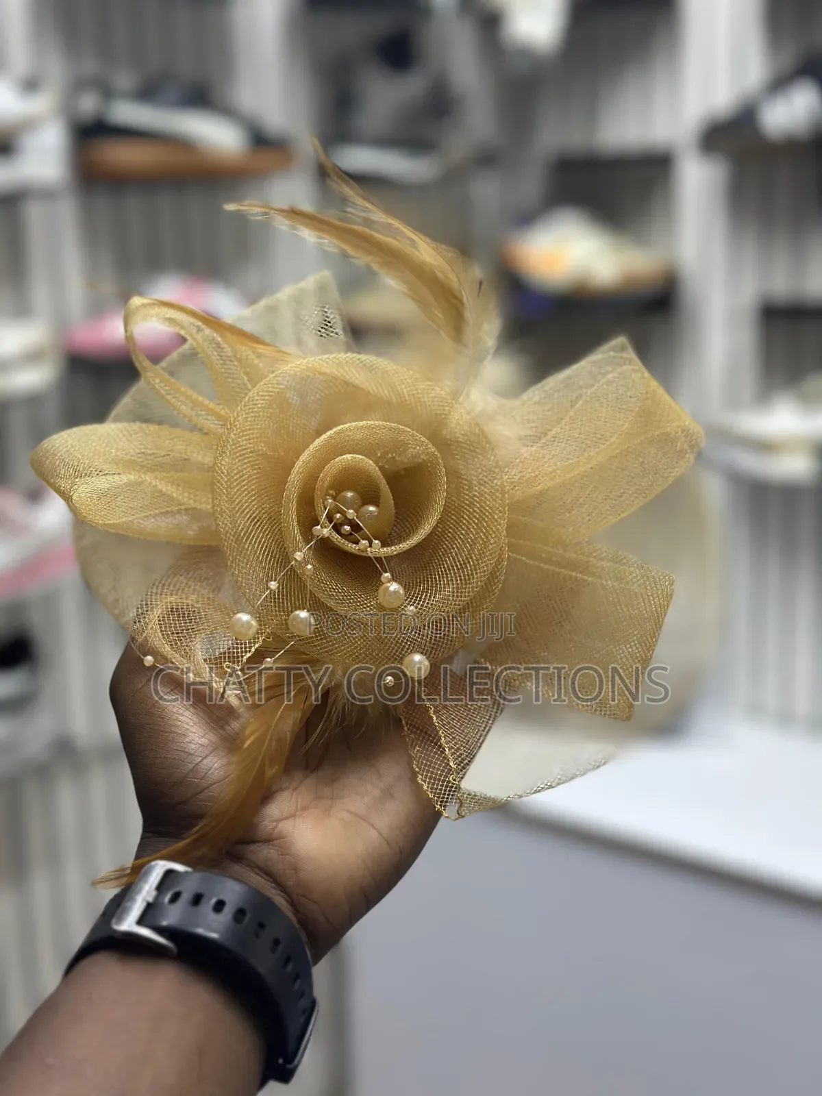 Beige Ladies Head Fascinators