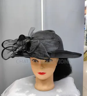 Big Black Ladies Hat Like Stylish Head Fascinators