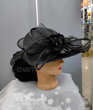 Big Black Ladies Hat Like Stylish Head Fascinators