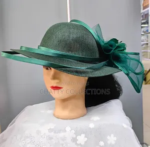 Big Green Ladies Hat Like Stylish Head Fascinators