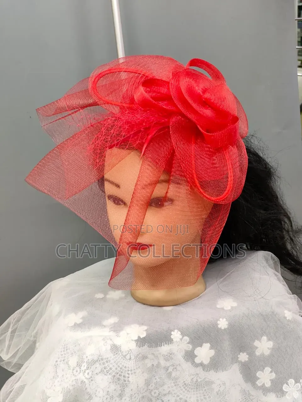 Big Red Ladies Stylish Head Fascinators