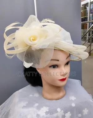 Big Cream Ladies Head Fascinators