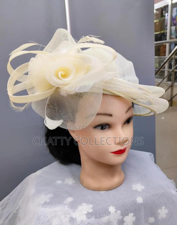 Big Cream Ladies Head Fascinators