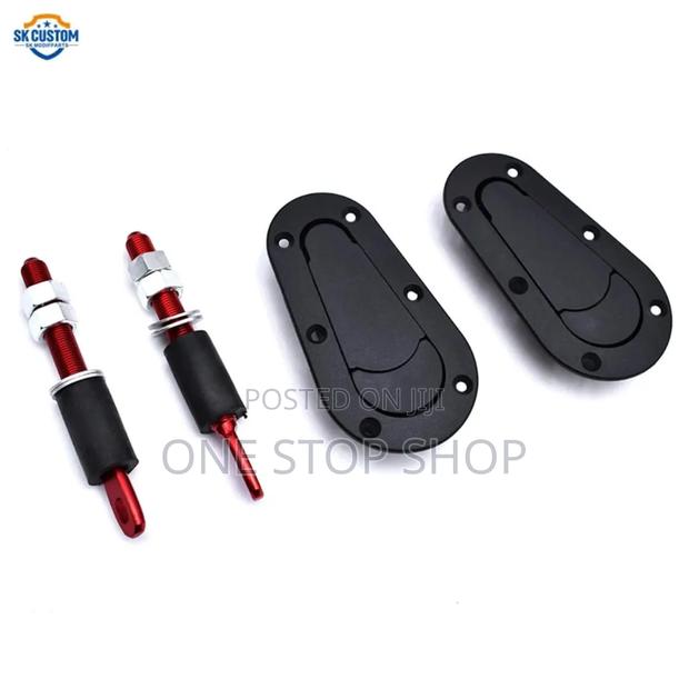 Gloss Black.Or Carbon Finish Bonnet Hood Pin Lock Kit - thumbnail 2