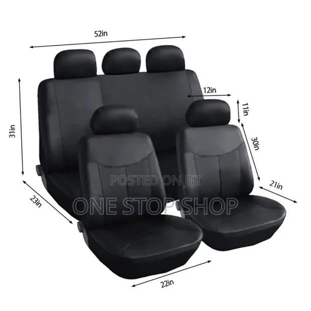 Water Resistant Easy Clean Leather 5 Seater Seat Covers Universal Fit