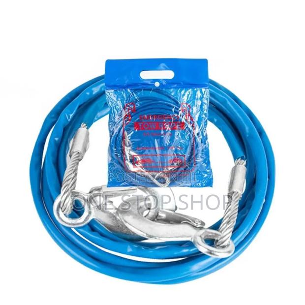 5ton Blue Coated Heavy Duty Car Towing Rope With Hooks